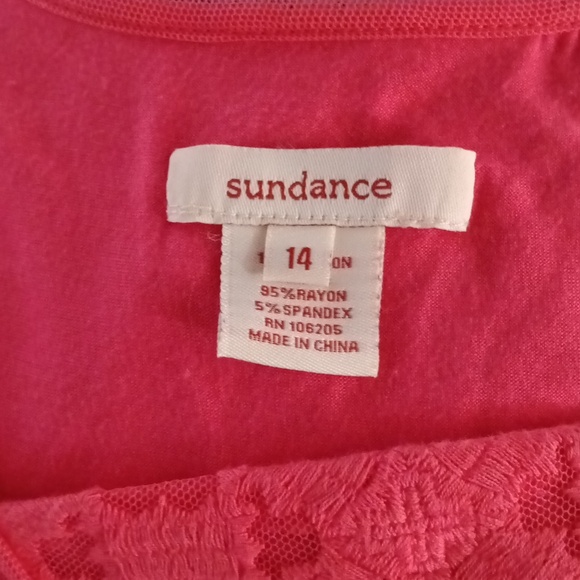 Sundance Embroidered Love at First Sight Romantic Gesture Dress Size 14 Coral - Picture 6 of 8